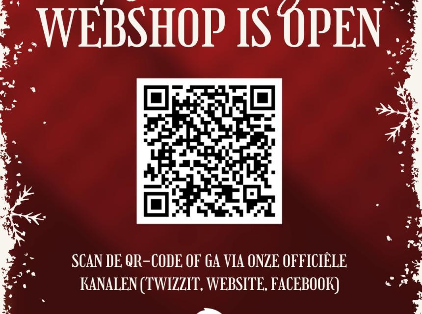 WEBSHOP OPEN TOT 16 NOV !!